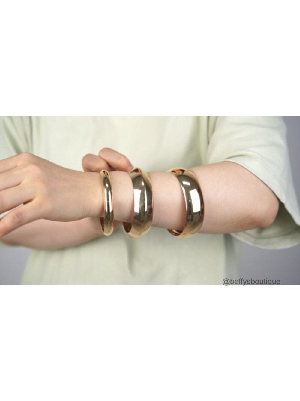 3PC Chunky Wide Cuff Bangle Bracelet Set Alloy Wrist Wrap Stackable